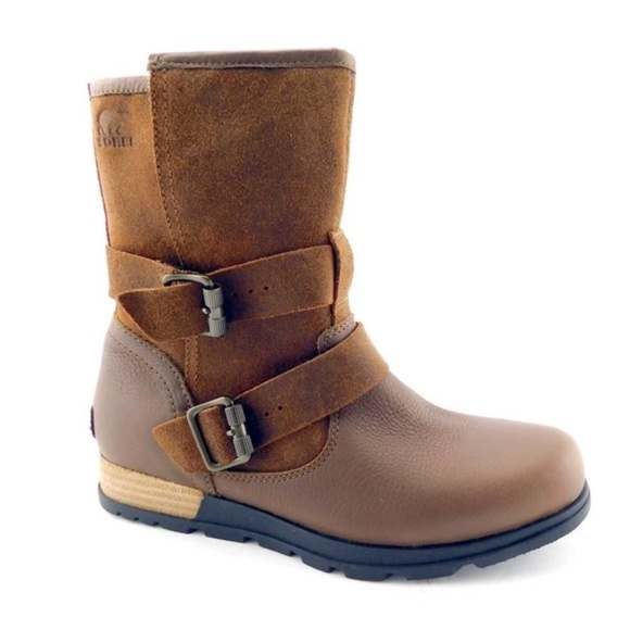 Sorel Shoes - Sorel Brown Suede Leather Buckle Ankle Boots New 6
